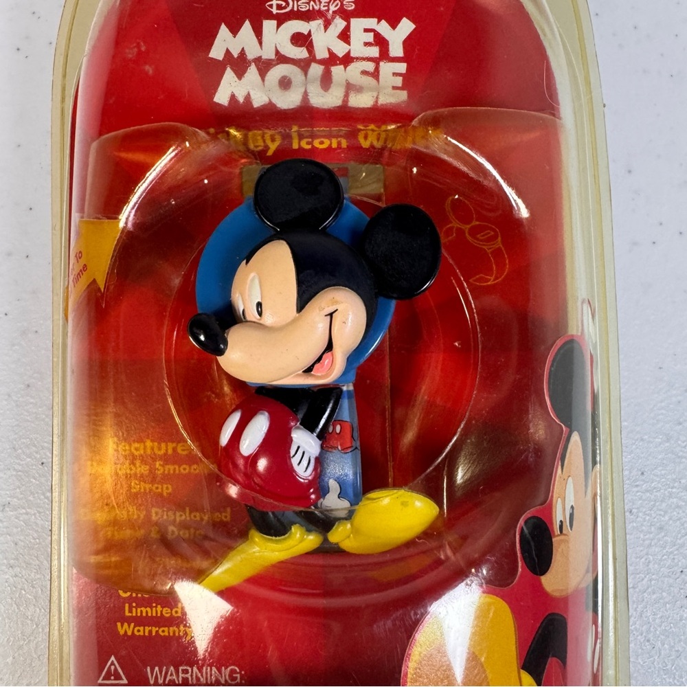 Vintage Disney Mickey Mouse Icon Flip Watch Digital NIB Seiko SII 90s early 2000